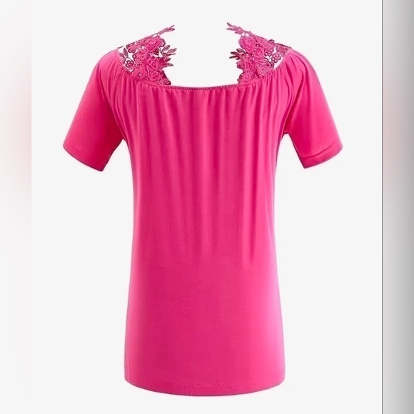 Women’s Off The Shoulder Floral Print Short Sleeve Knit Top - NWT - Picture 3 of 5